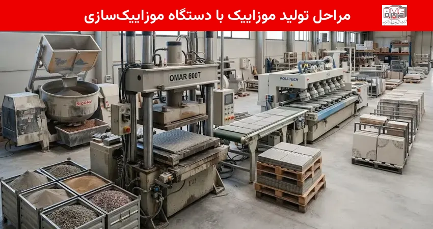 مراحل تولید موزاییک با دستگاه موزاییکسازی